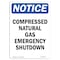 Signmission OSHA Notice Sign, 10" H, 7" W, Rigid Plastic, Compressed Natural Gas Emergency Sign, Portrait OS-NS-P-710-V-10757 - alternate 1